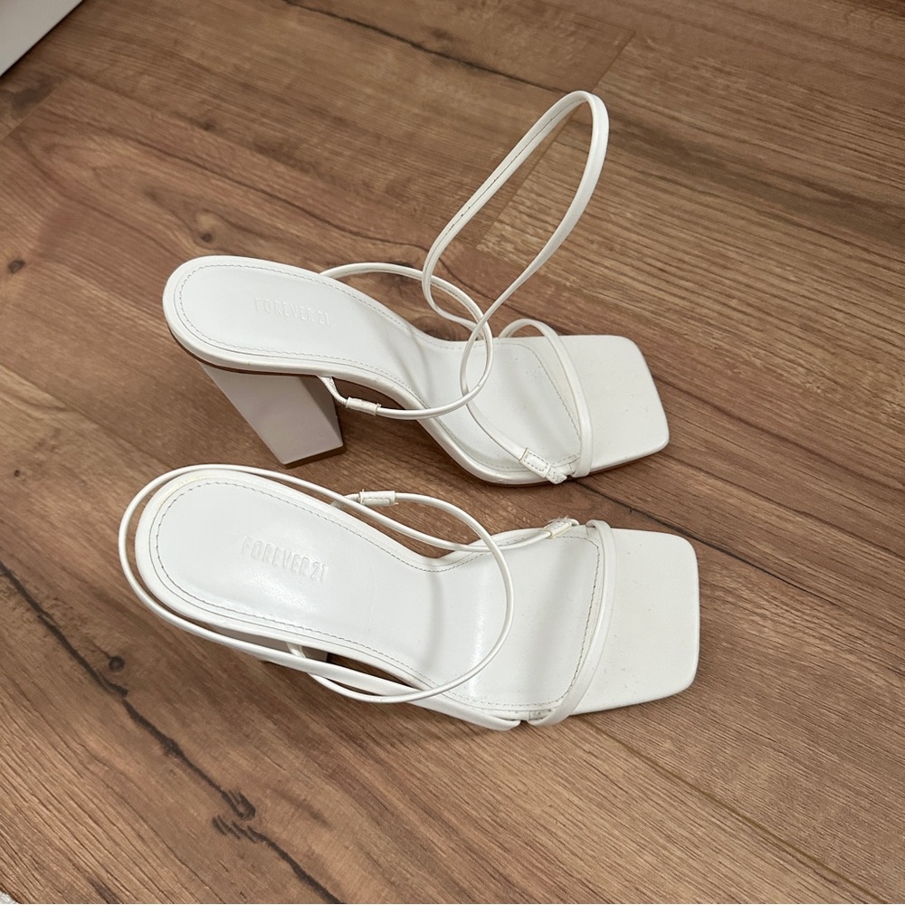 White Heeled Sandals